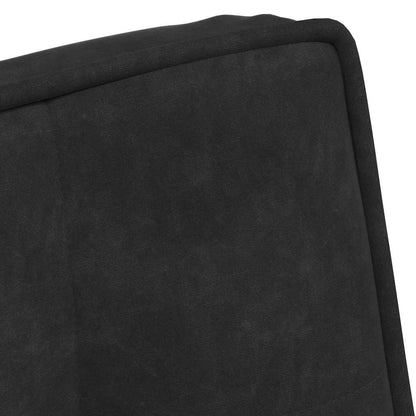 Poltrona Relax con Poggiapiedi Nera in Velluto