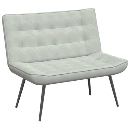 Panca Grigio Chiaro 110x74x84 cm in Velluto | homemem39