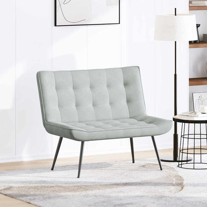 Panca Grigio Chiaro 110x74x84 cm in Velluto