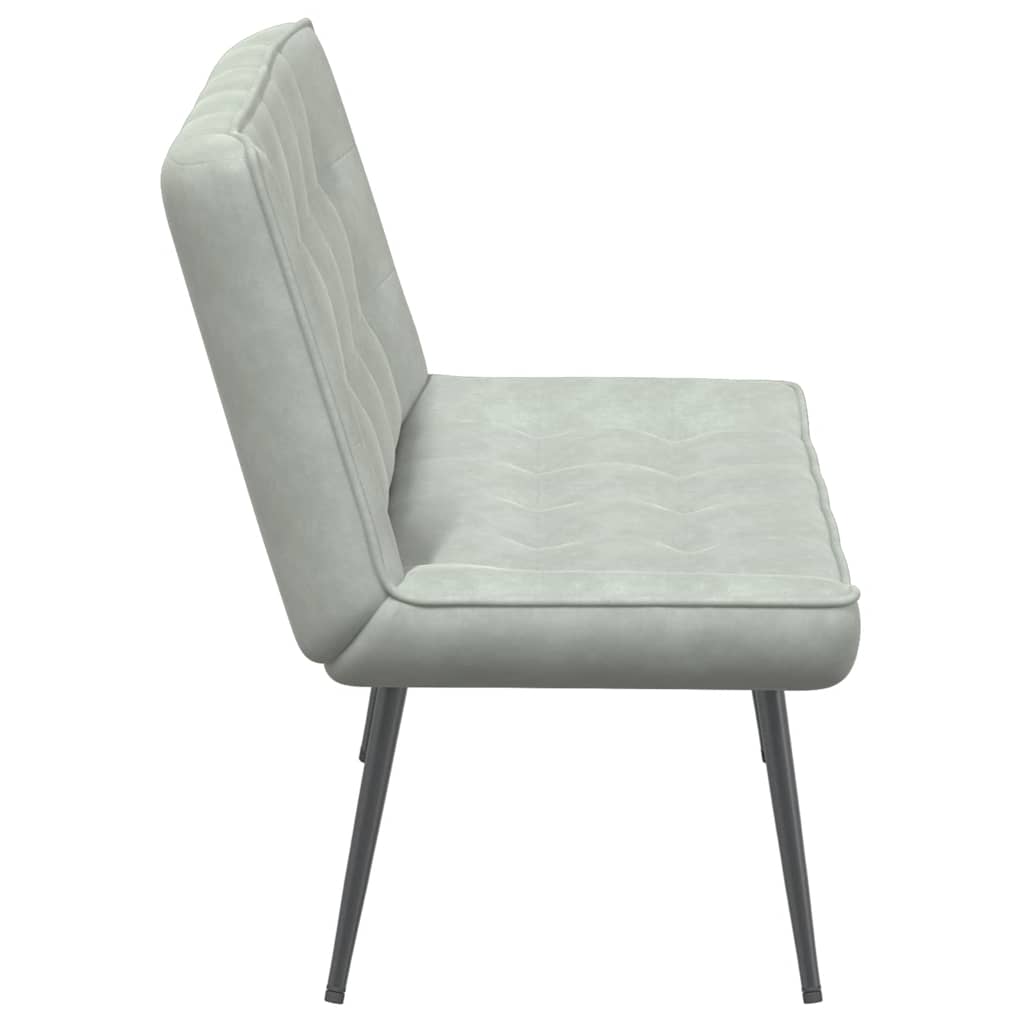 Panca Grigio Chiaro 110x74x84 cm in Velluto | homemem39