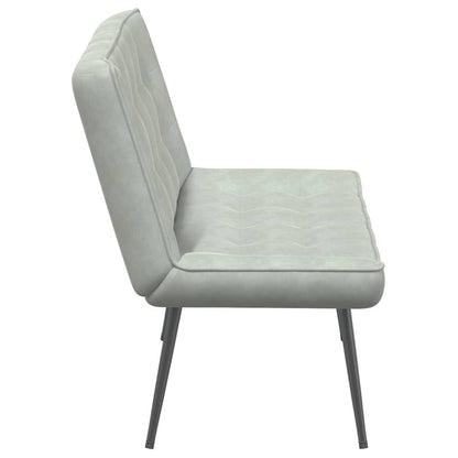 Panca Grigio Chiaro 110x74x84 cm in Velluto