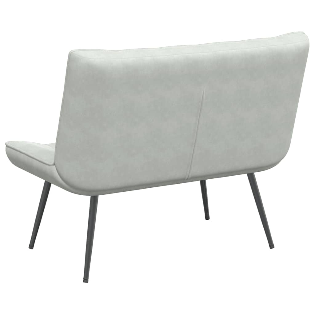 Panca Grigio Chiaro 110x74x84 cm in Velluto | homemem39
