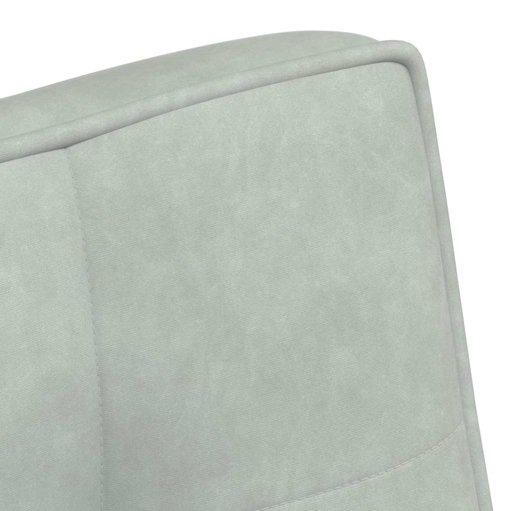 Panca Grigio Chiaro 110x74x84 cm in Velluto | homemem39