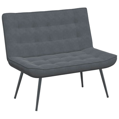 Panca Grigio Scuro 110x74x84 cm in Velluto