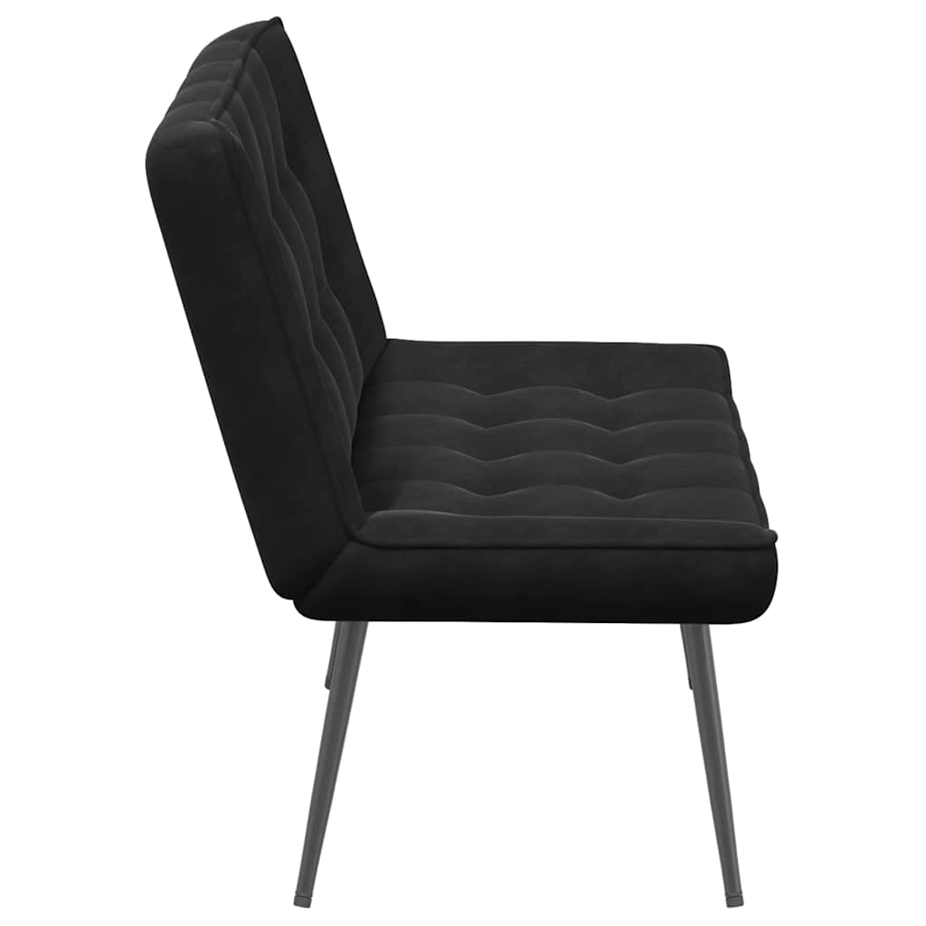 Panca Nera 110x74x84 cm in Velluto