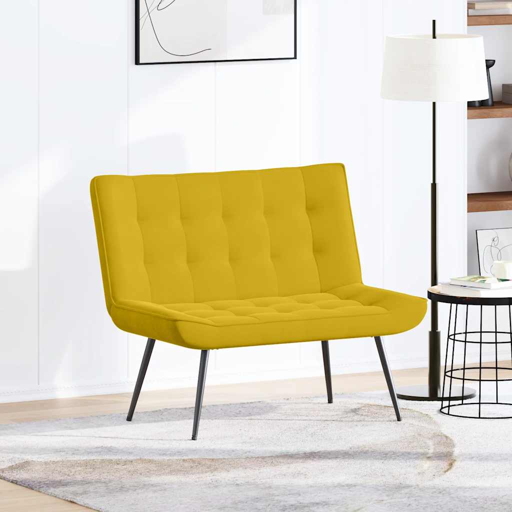 Panca Gialla 110x74x84 cm in Velluto