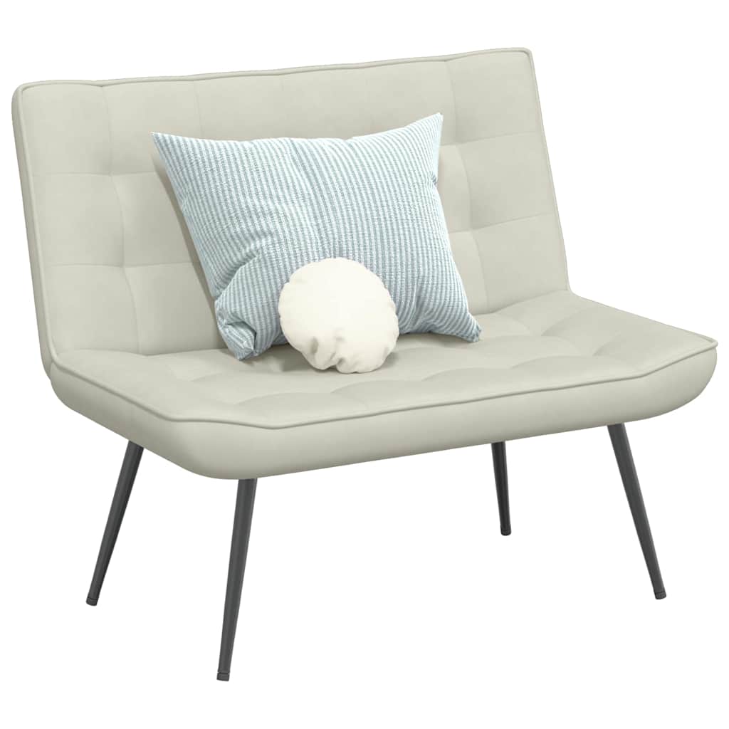 Panca Crema 110x74x84 cm in Velluto