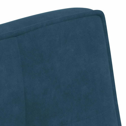 Panca Blu 110x74x84 cm in Velluto