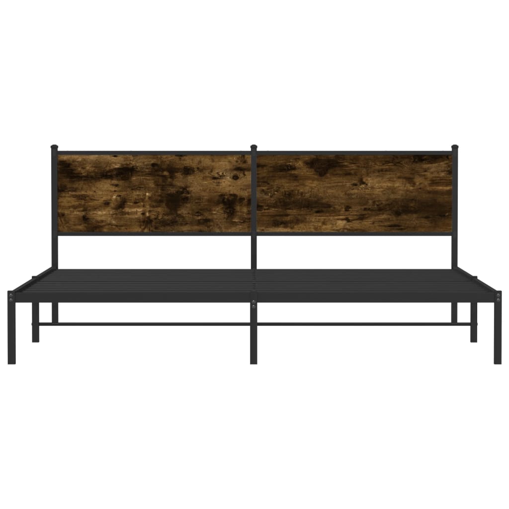 Giroletto senza Materaso in Metallo Rovere Fumo 200x200 cm | homemem39