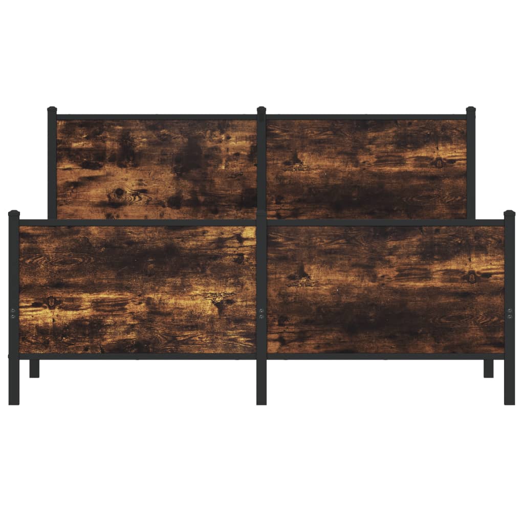 Giroletto senza Materaso in Metallo Rovere Fumo 150x200 cm | homemem39