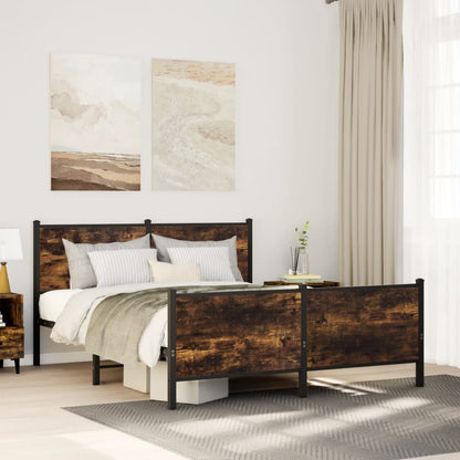 Giroletto senza Materaso in Metallo Rovere Fumo 160x200 cm | homemem39