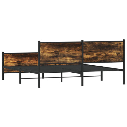 Giroletto senza Materaso in Metallo Rovere Fumo 183x213 cm - homemem39