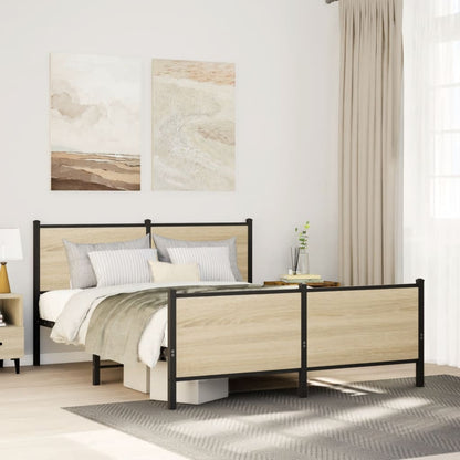 Giroletto senza Materaso in Metallo Rovere Sonoma 140x190 cm | homemem39