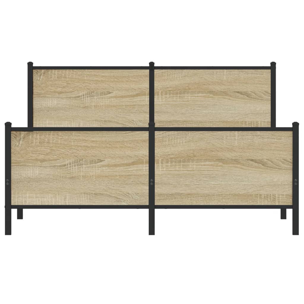 Giroletto senza Materaso in Metallo Rovere Sonoma 150x200 cm | homemem39
