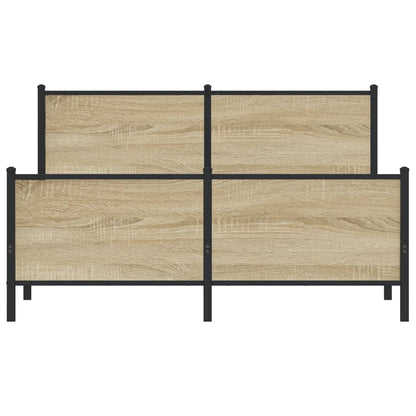 Giroletto senza Materaso in Metallo Rovere Sonoma 160x200 cm | homemem39