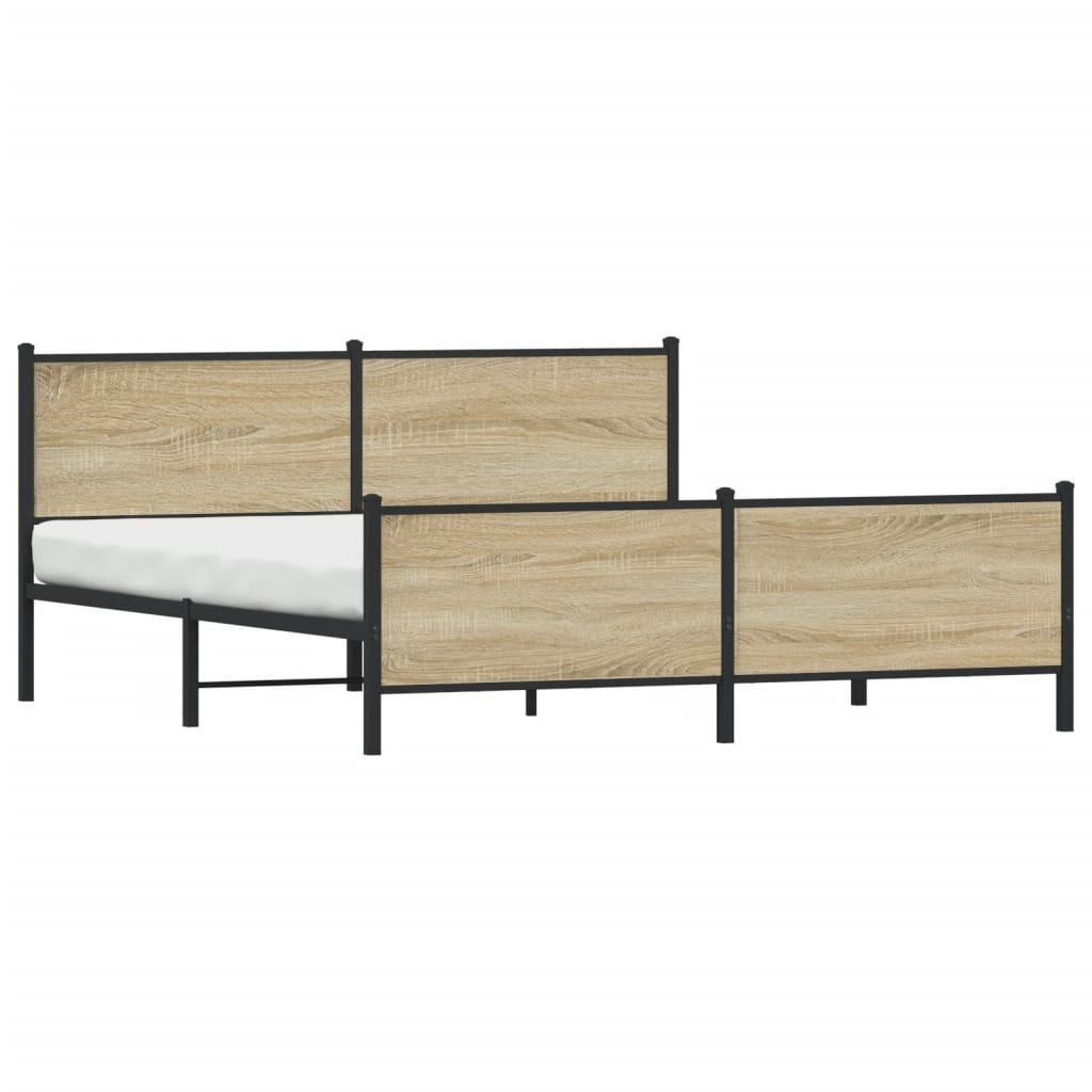 Giroletto senza Materaso in Metallo Rovere Sonoma 180x200 cm | homemem39