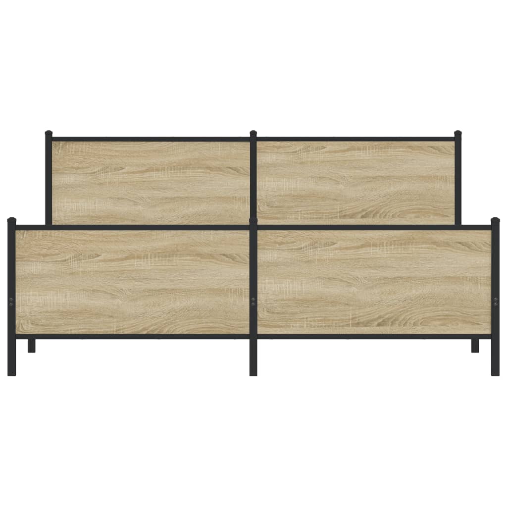 Giroletto senza Materaso in Metallo Rovere Sonoma 180x200 cm | homemem39