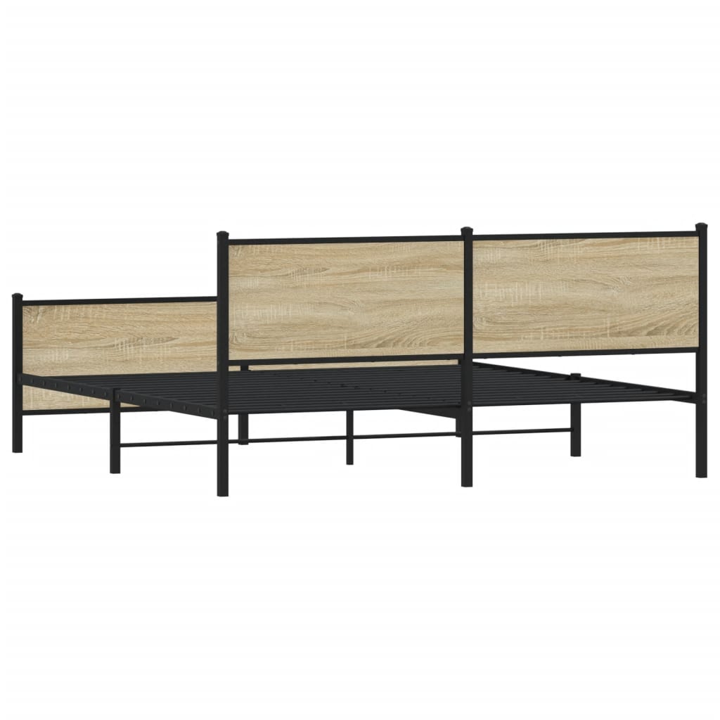 Giroletto senza Materaso in Metallo Rovere Sonoma 180x200 cm | homemem39