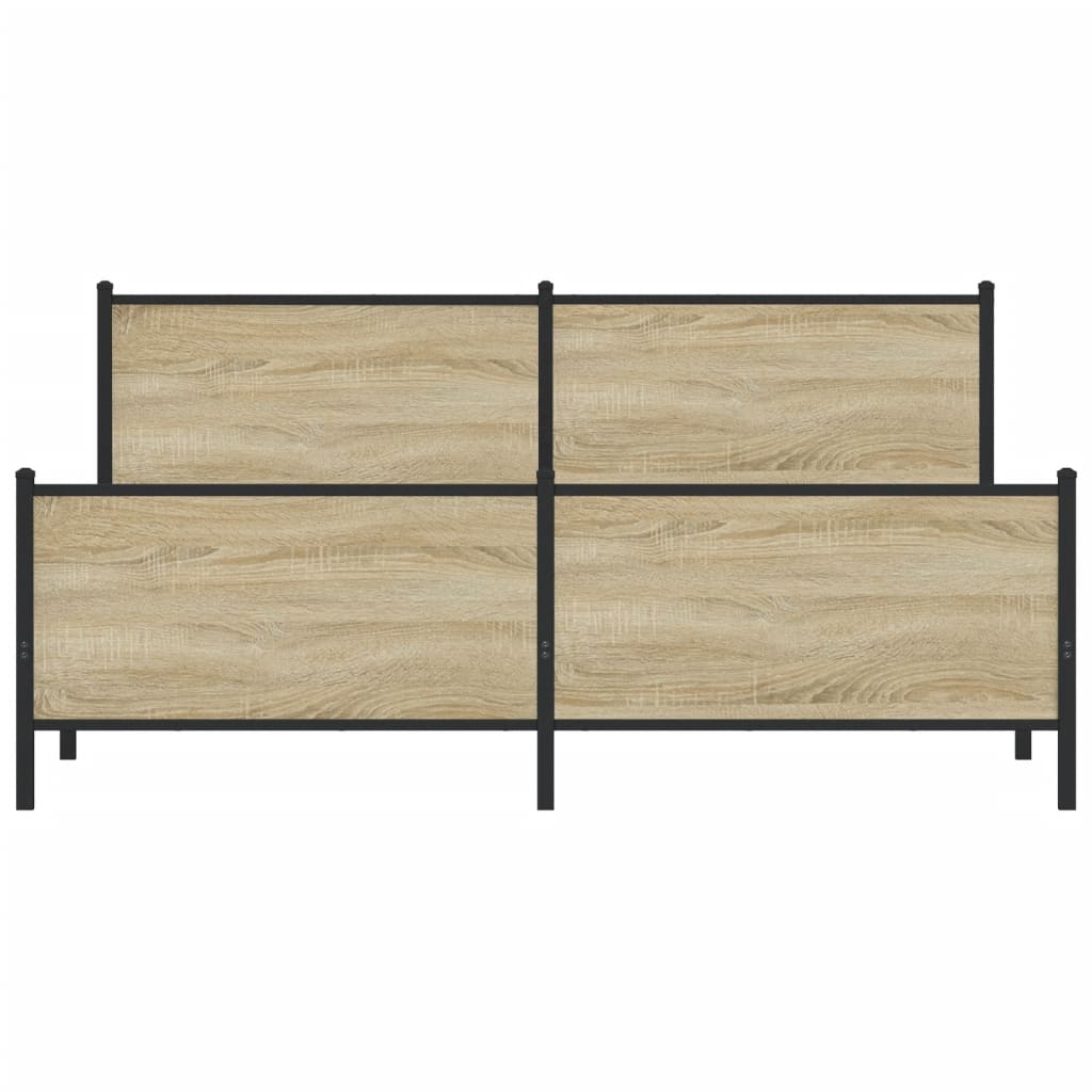 Giroletto senza Materaso in Metallo Rovere Sonoma 200x200 cm