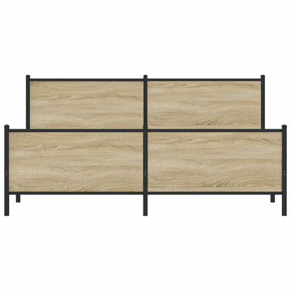 Giroletto senza Materaso in Metallo Rovere Sonoma 200x200 cm