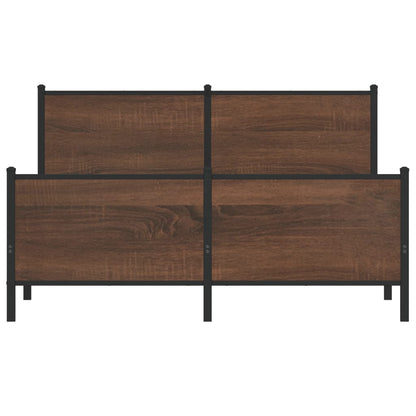Giroletto senza Materasso in Metallo Rovere Marrone 140x190 cm