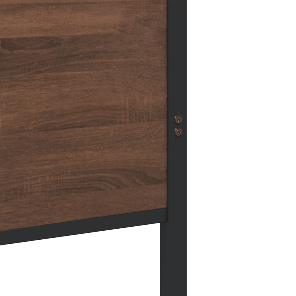 Giroletto senza Materasso in Metallo Rovere Marrone 140x190 cm