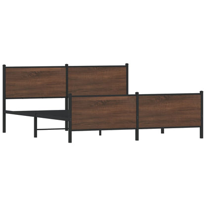Giroletto senza Materaso in Metallo Rovere Marrone 180x200 cm