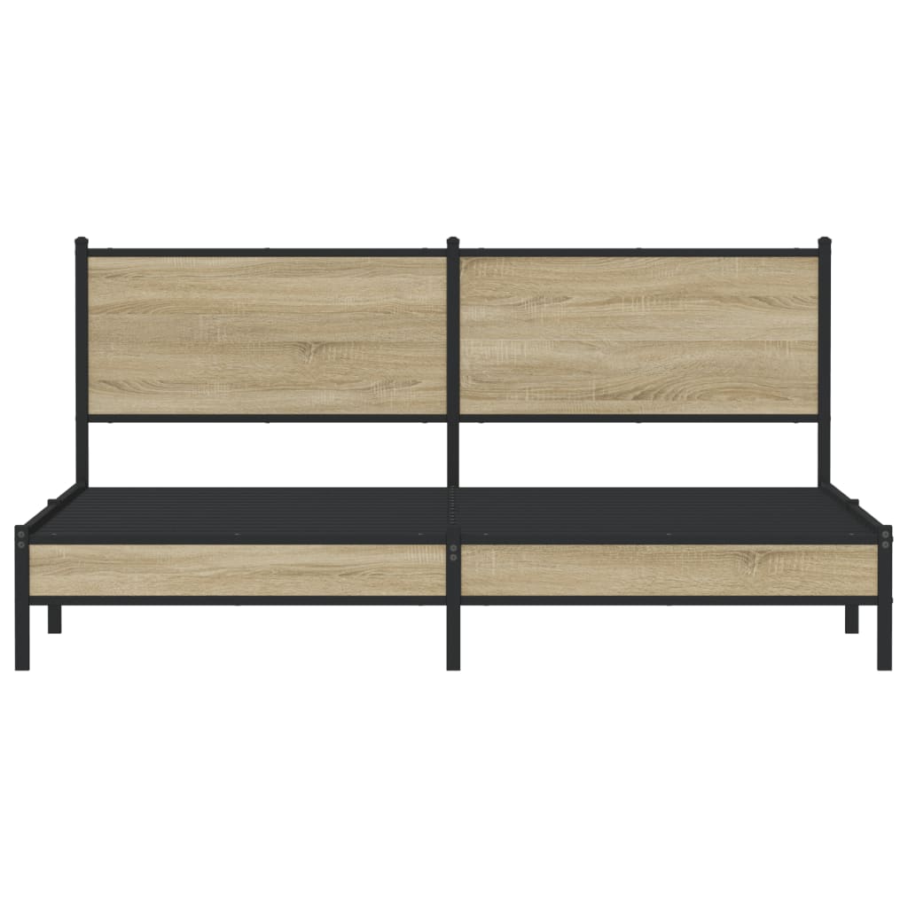 Giroletto senza Materaso in Metallo Rovere Sonoma 180x200 cm | homemem39
