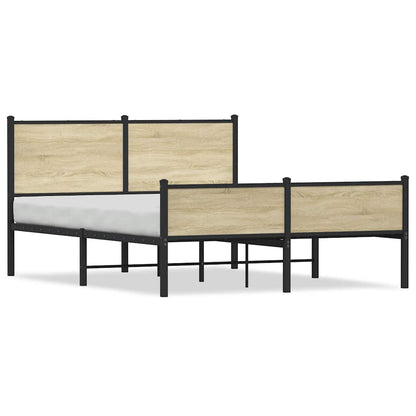 Giroletto senza Materaso in Metallo Rovere Sonoma 150x200 cm | homemem39