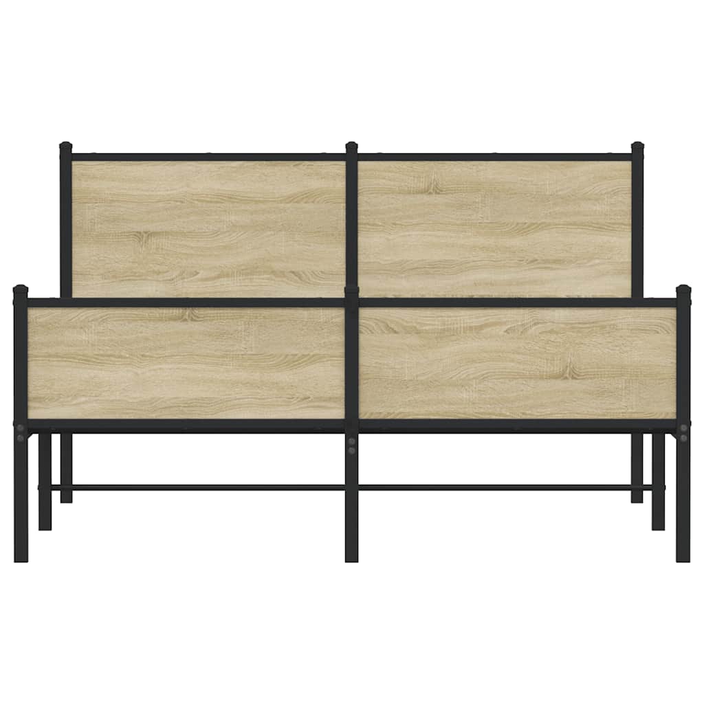 Giroletto senza Materaso in Metallo Rovere Sonoma 150x200 cm | homemem39