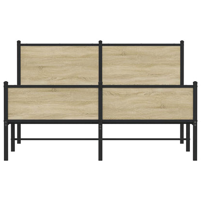 Giroletto senza Materaso in Metallo Rovere Sonoma 150x200 cm | homemem39