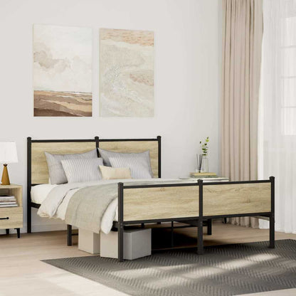 Giroletto senza Materaso in Metallo Rovere Sonoma 150x200 cm | homemem39