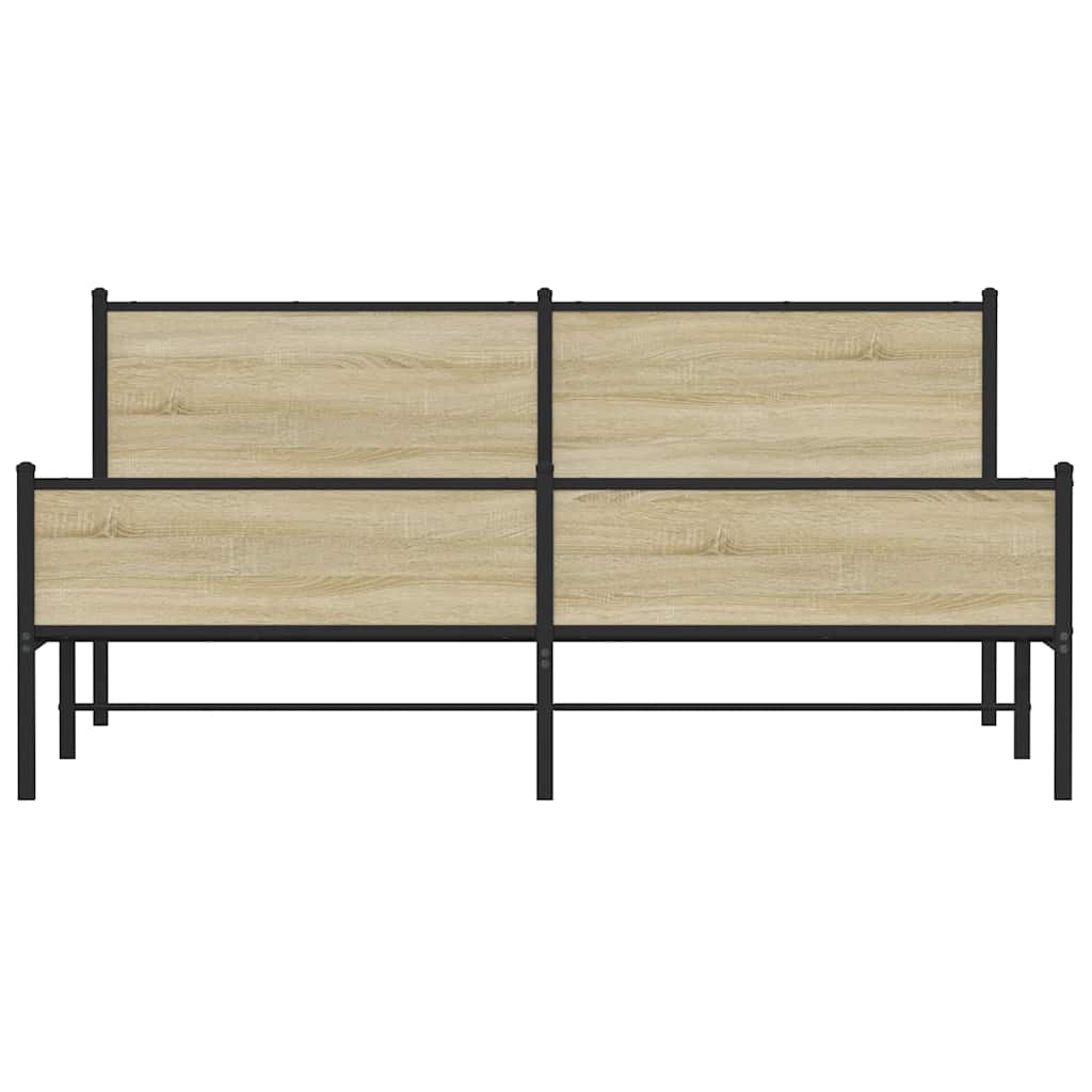 Giroletto senza Materaso in Metallo Rovere Sonoma 180x200 cm | homemem39