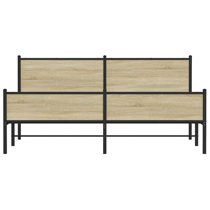 Giroletto senza Materaso in Metallo Rovere Sonoma 180x200 cm | homemem39