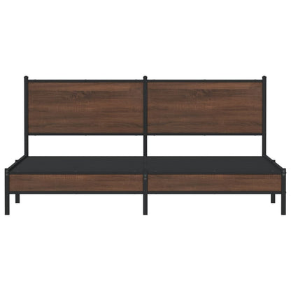 Giroletto senza Materaso in Metallo Rovere Marrone 180x200 cm - homemem39