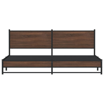 Giroletto senza Materaso in Metallo Rovere Marrone 200x200 cm - homemem39