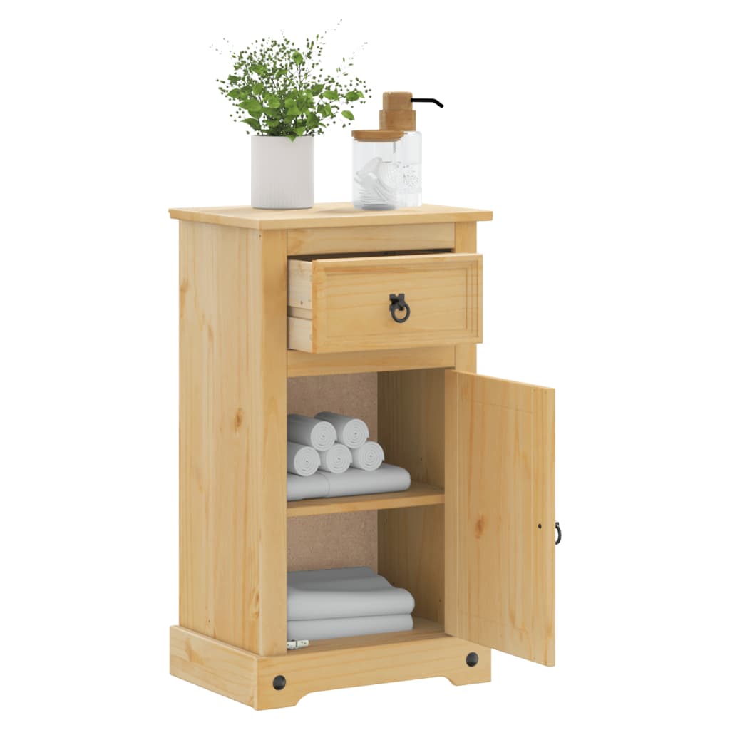 Mobile da Bagno Corona 45x33x80 cm in Legno Massello di Pino | homemem39