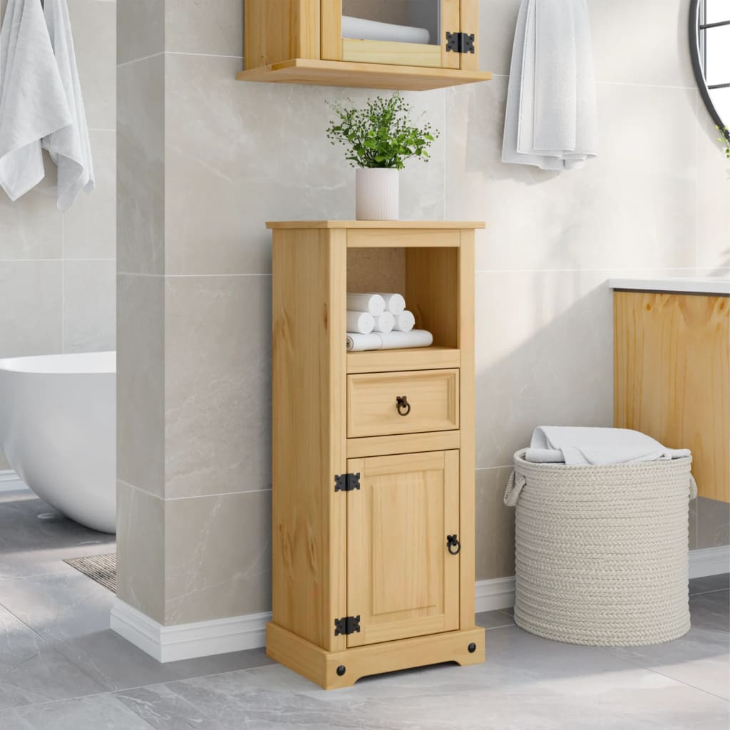 Mobile da Bagno Corona 45x33x110 cm in Legno Massello di Pino | homemem39