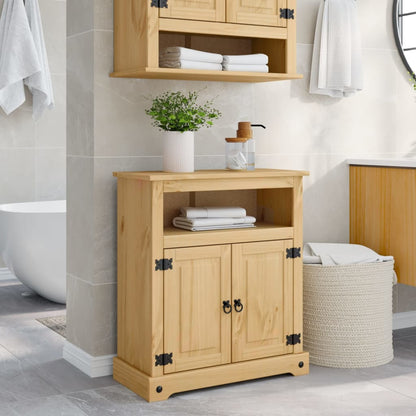 Mobile da Bagno Corona 70x33x80 cm in Legno Massello di Pino | homemem39