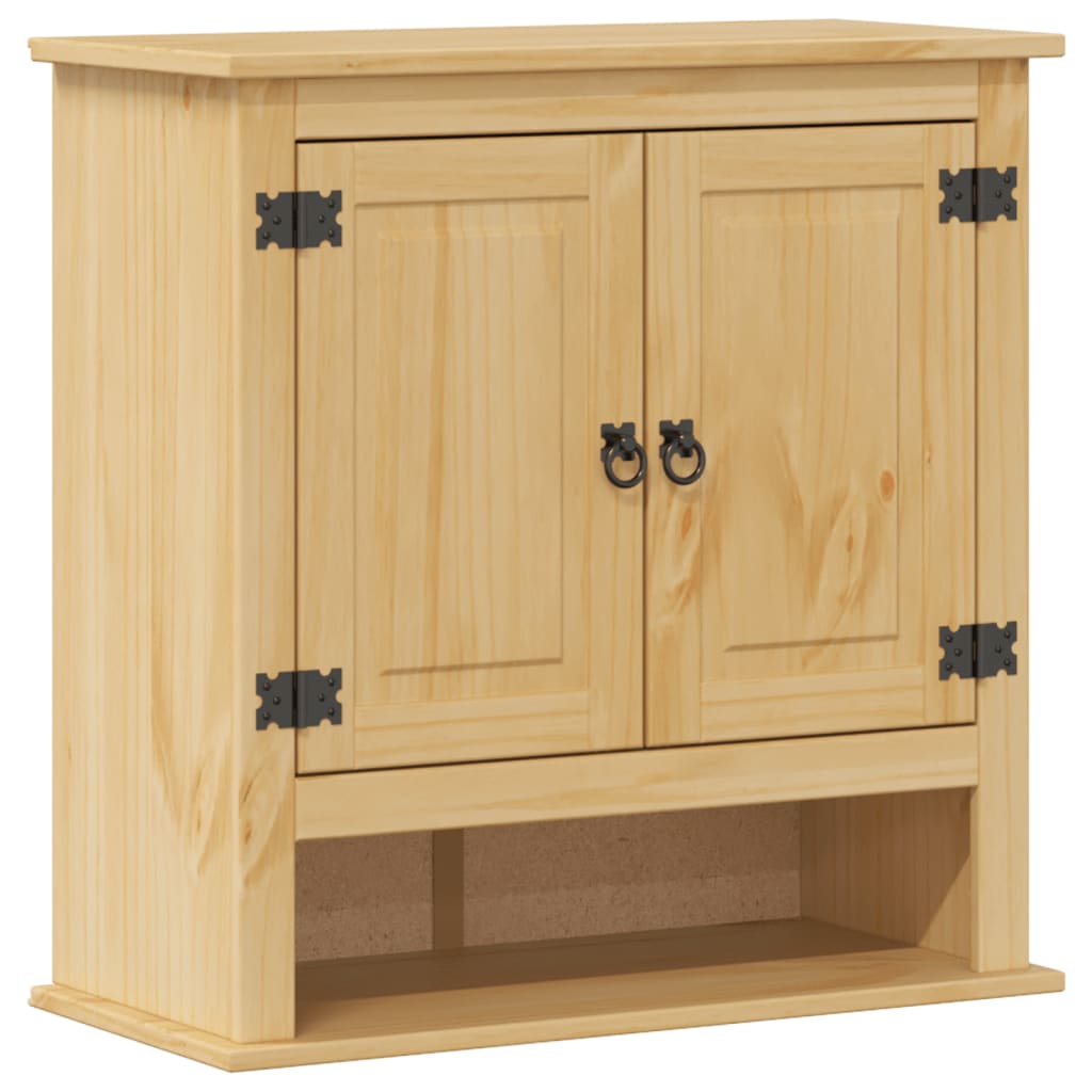 Mobile Bagno a Parete Corona 70x33x71,5cm Legno Massello Pino | homemem39