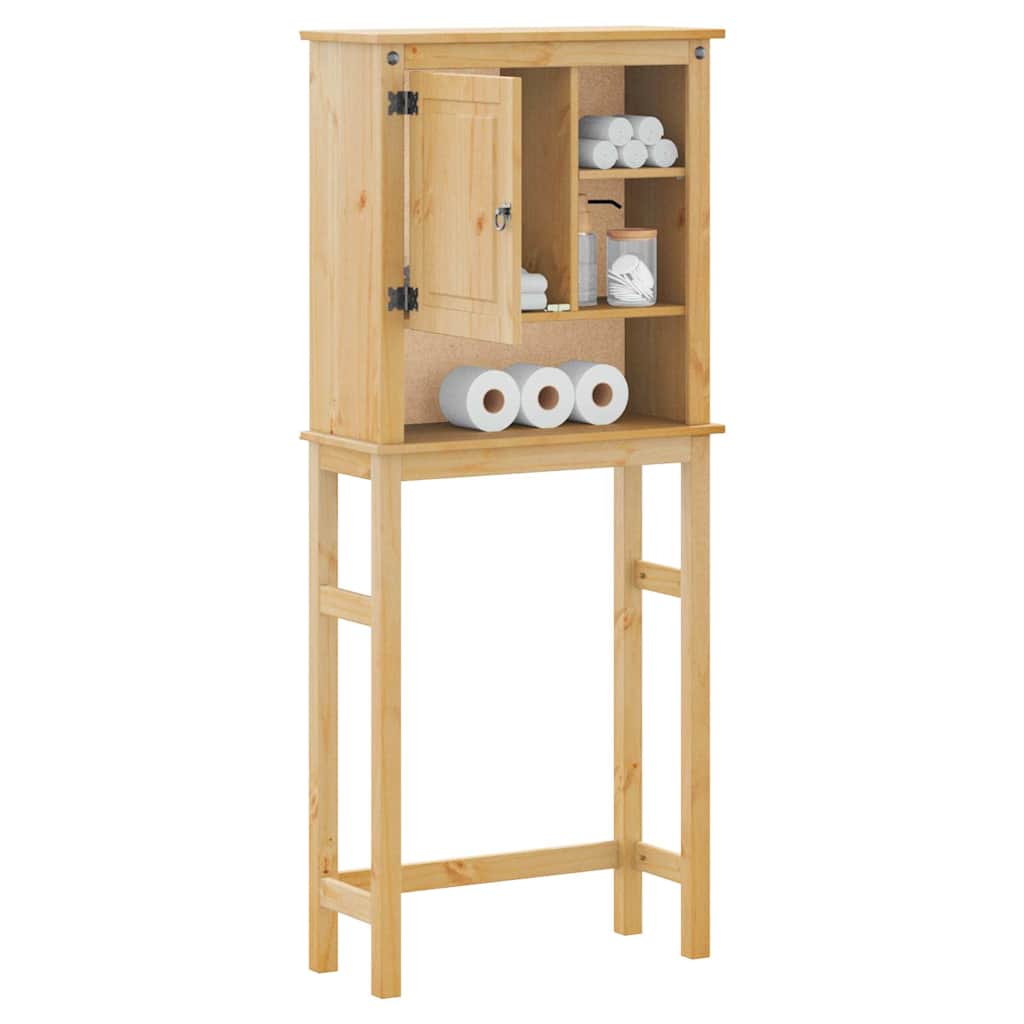 Mobile Lavatrice da Bagno Corona in Legno Massello di Pino | homemem39