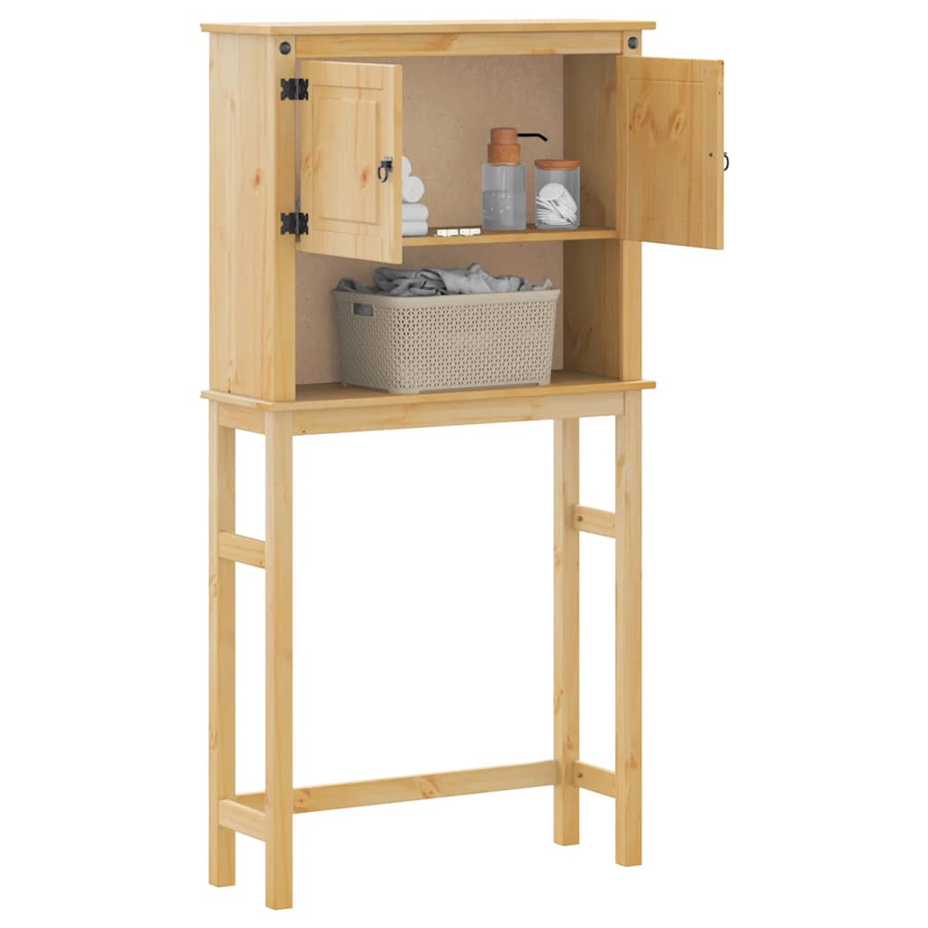 Mobile Lavatrice da Bagno Corona in Legno Massello di Pino | homemem39