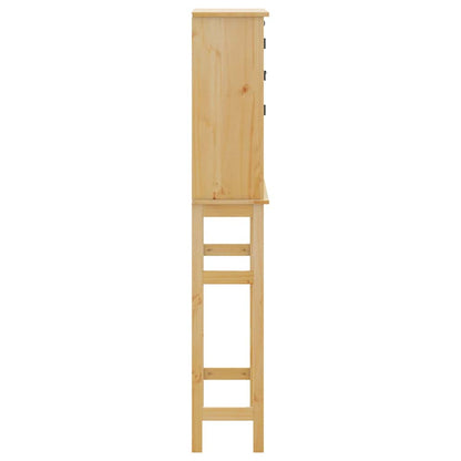 Mobile Lavatrice da Bagno Corona in Legno Massello di Pino | homemem39