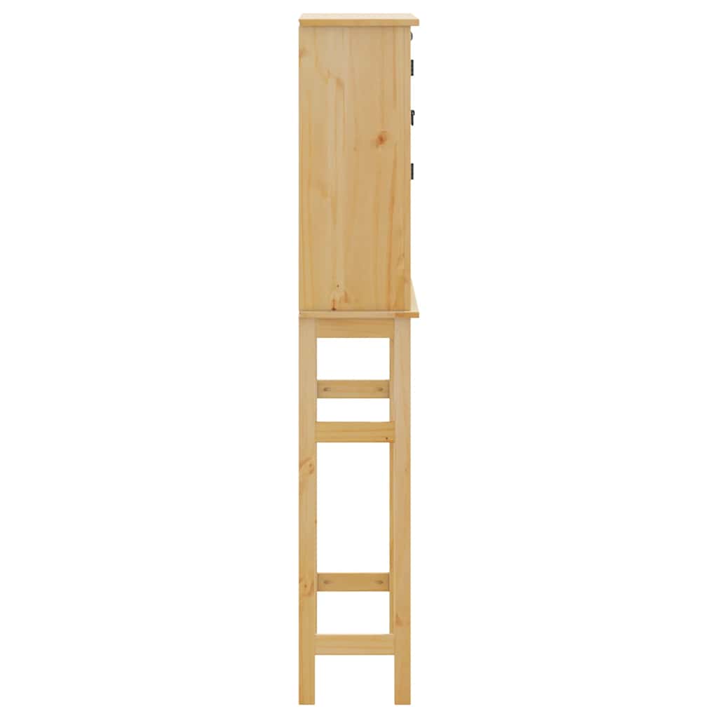 Mobile Lavatrice da Bagno Corona in Legno Massello di Pino