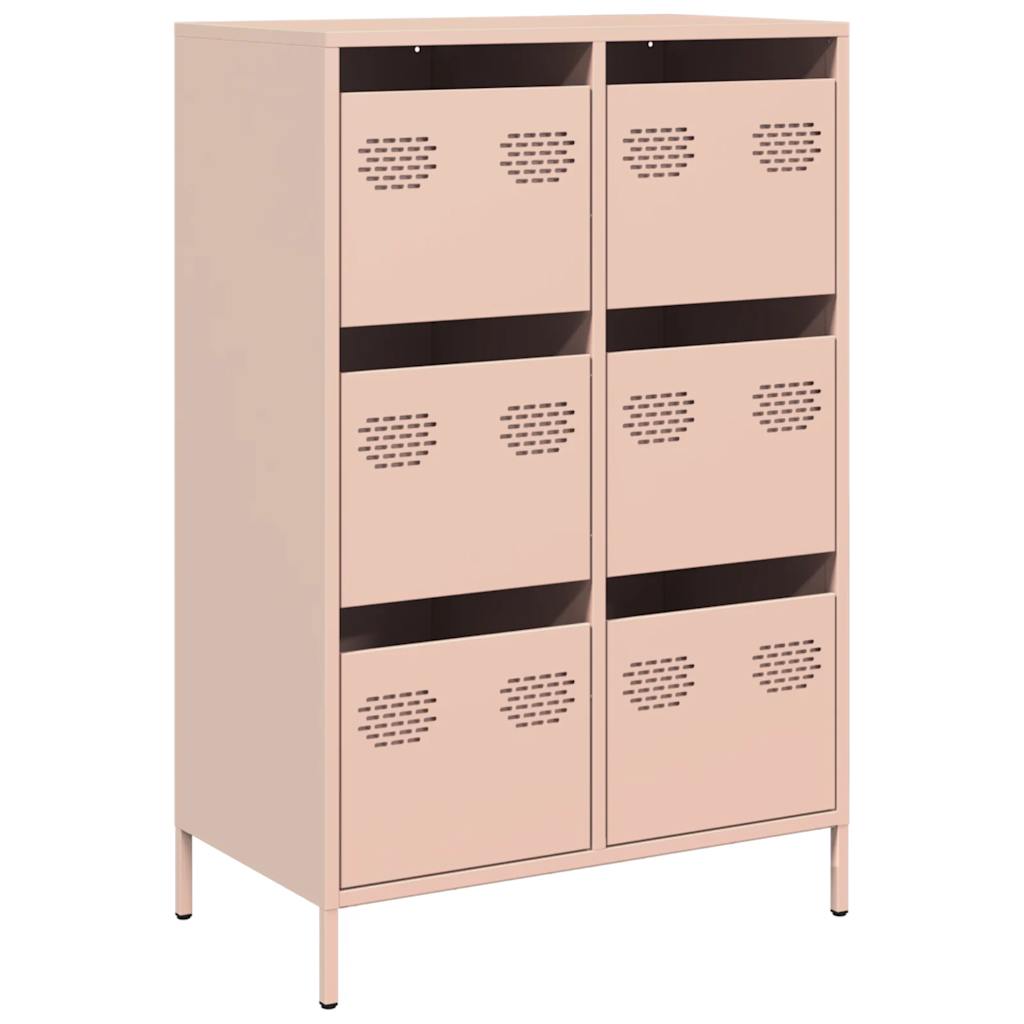 Credenza Rosa 68x39x101,5 cm in Acciaio - homemem39