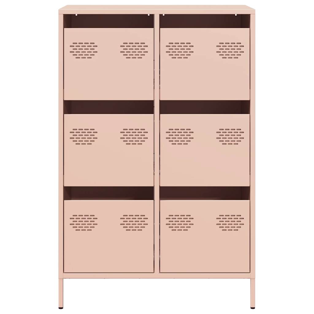 Credenza Rosa 68x39x101,5 cm in Acciaio - homemem39