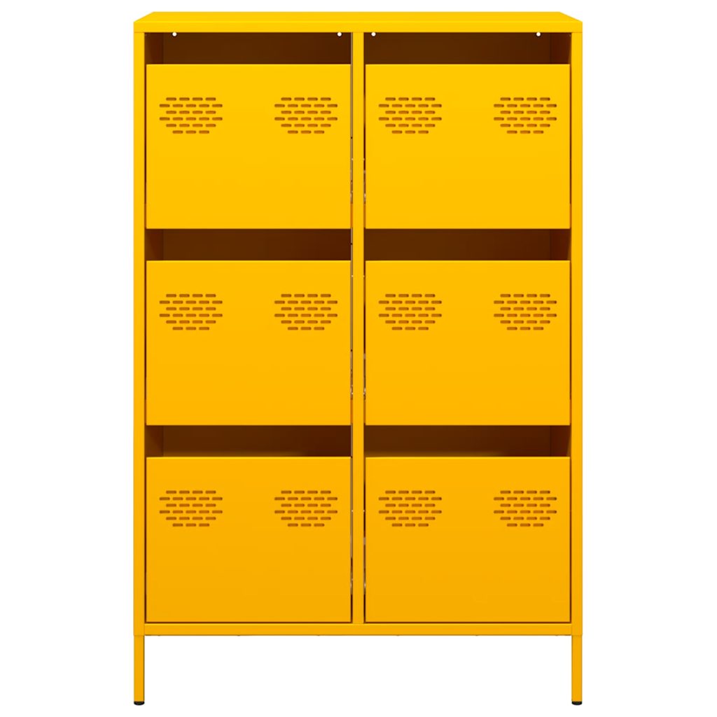 Credenza Giallo Senape 68x39x101,5 cm in Acciaio - homemem39