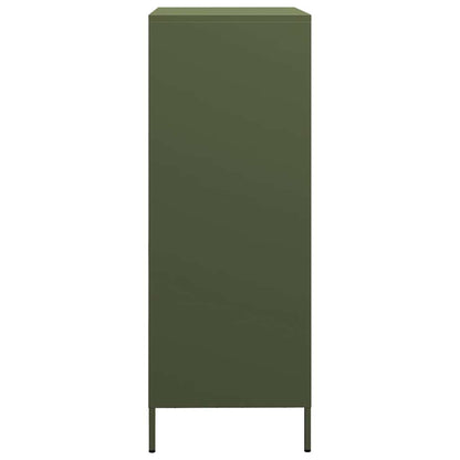 Credenza Verde Oliva 68x39x101,5 cm in Acciaio - homemem39