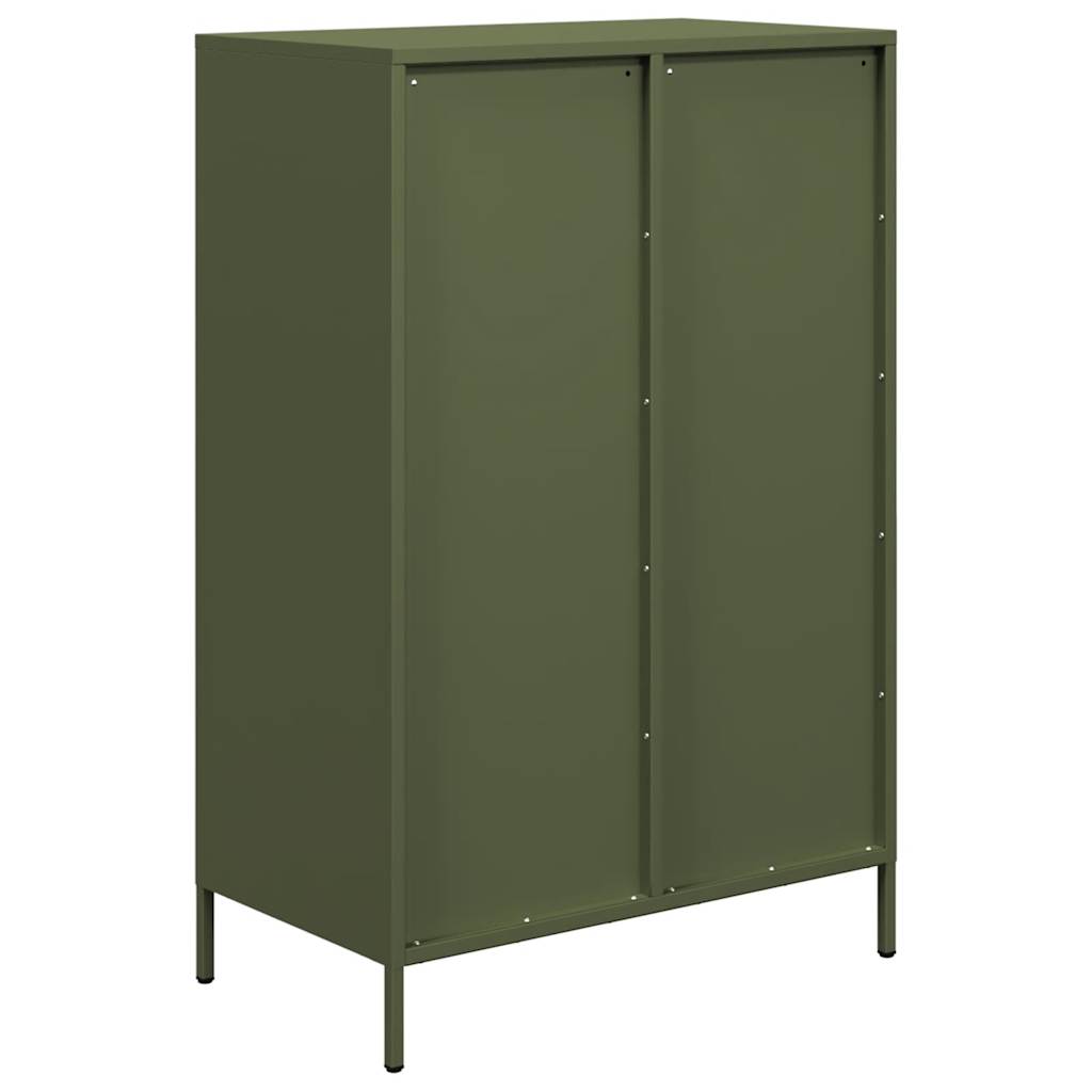 Credenza Verde Oliva 68x39x101,5 cm in Acciaio - homemem39