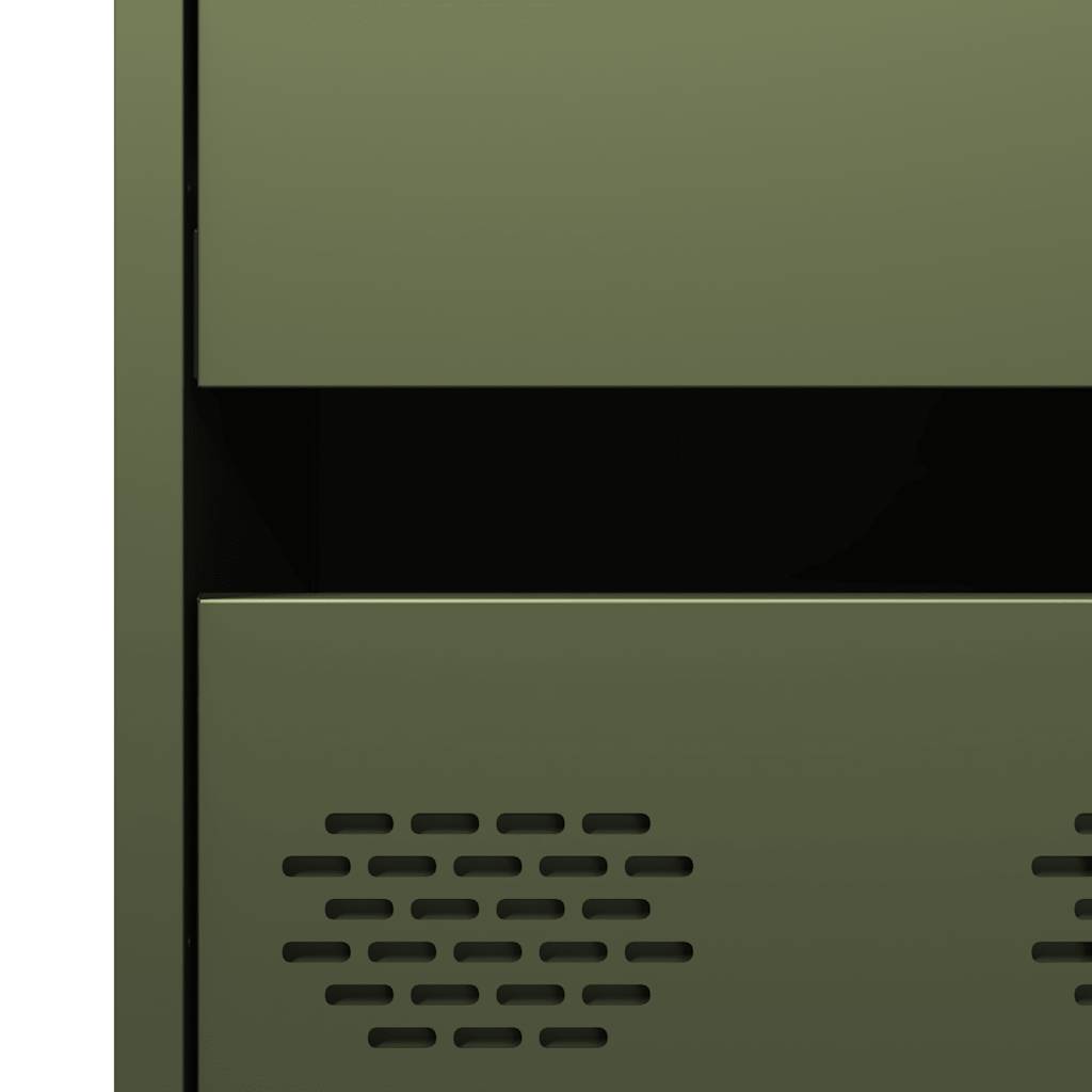 Credenza Verde Oliva 68x39x101,5 cm in Acciaio - homemem39